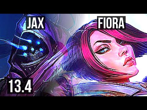 JAX vs FIORA (TOP) | 8 solo kills, 10/1/1, 1000+ games, Legendary, 800K mastery | KR Master | 13.4