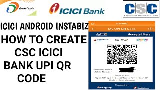 How to create csc icici bank UPI QR code || CSC UPI QR Code||QR code||