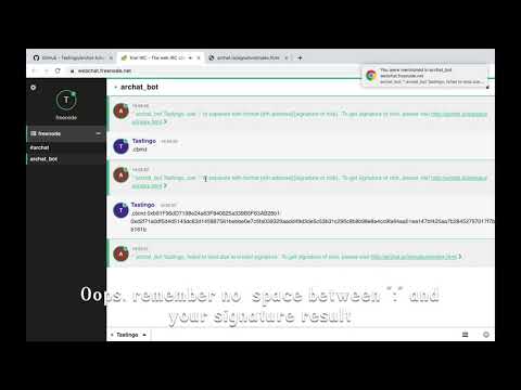 Chat with your Ethereum addresses - sign in with metamask