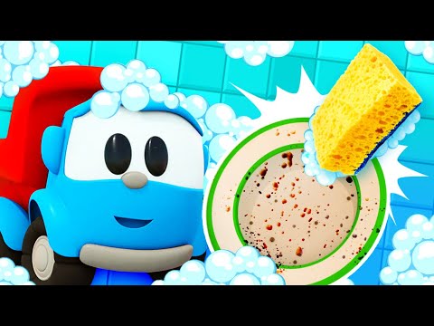 Leo baut eine Geschirrspülmaschine. Die neue Folge mit Leo und Co.|  Leo der Lastwagen