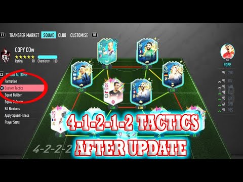 MY BEST TACTICS for 4-1-2-1-2 After Update FIFA 20
