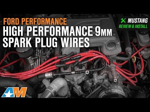 1979-1995 Mustang 5.0L Ford Performance High Performance 9mm Spark Plug Wires - Red Review & Install