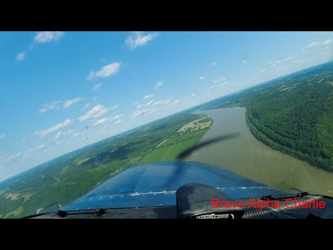 SCENIC FLYING: Cessna 172RG Over the Beautiful Ohio River in 4K