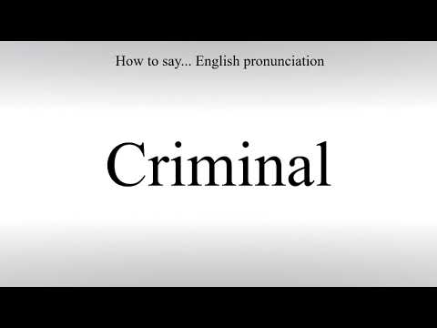 How To Pronounce Criminal - How To Say: American pronunciation