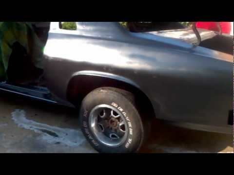74 Cutlass Supreme Restoration "The Journey" Spraying quarter panel with epoxy primer