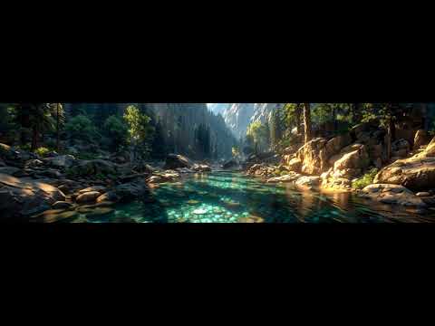 AI Study: Cinematic Drone Flyover of a Crystal-Clear Mountain River