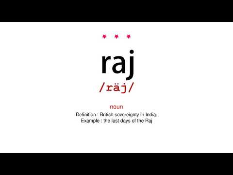 How to pronounce raj - Vocab Today