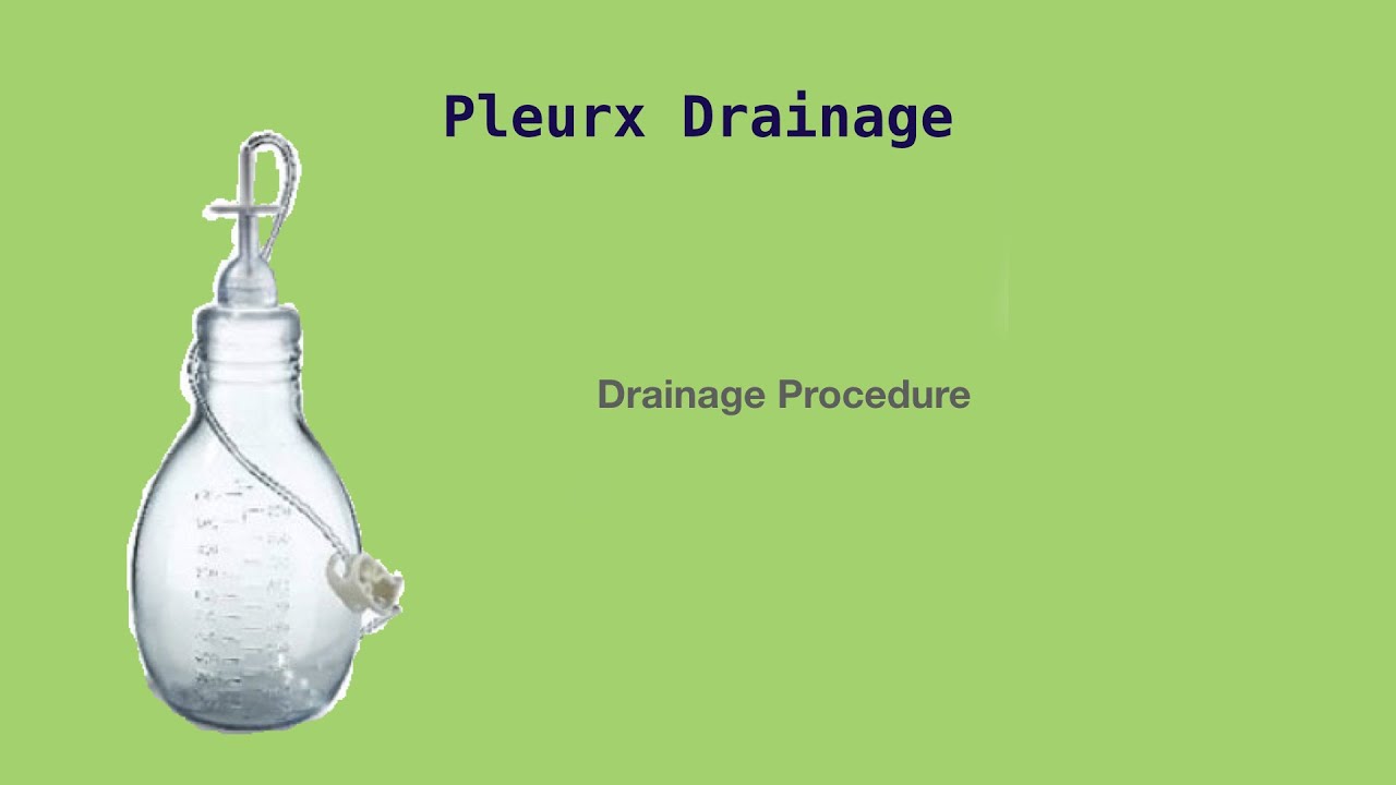 Pleurx Drainage: Drainage Procedure