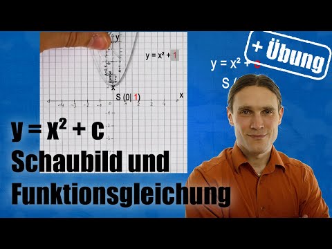 Quadratische Funktion y = x² + c: Schaubild und Funktion