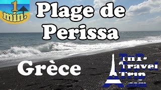 preview picture of video 'Grèce - 1 minute sur la plage de Perissa (Santorin)'