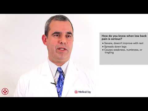 How to know when low back pain is serious