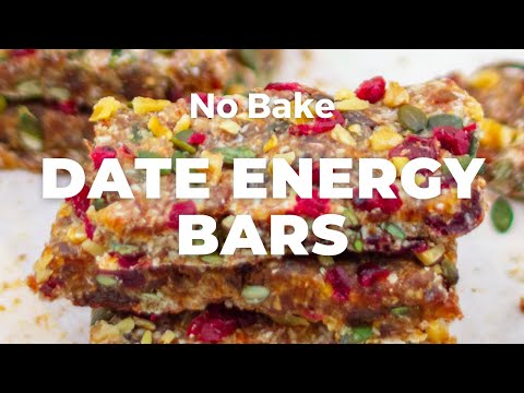 No Bake Date Energy Bars | Homemade Vegan Energy Bars - Flavours Treat