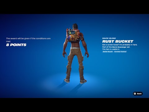 How Many Points Do You Need To Get Rust Bucket Back Bling in Fortnite? (Nvidia GeForce Rtx Cup)