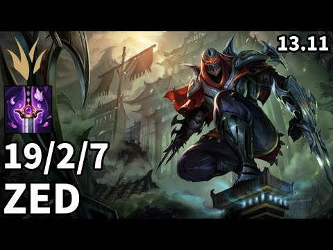 Zed Jungle vs Rek'Sai - EUW Master | Patch 13.11