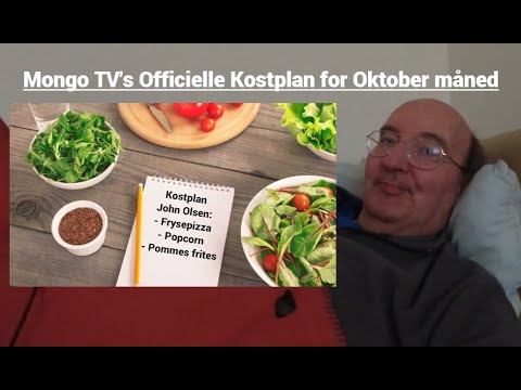 John Olsen fra Mongo TV's kostplan for oktober måned
