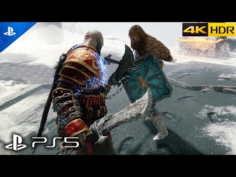 (PS5) Kratos Meets MODI & MAGNI in Valhalla Boss Fight - God of War Ragnarok Valhalla | 4K ULTRA