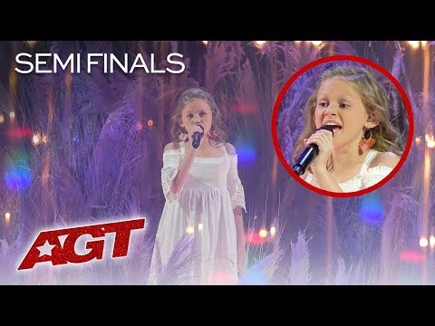 Ansley Burns WOWS judges with "Cry Pretty" at AGT 2019 Semifinals