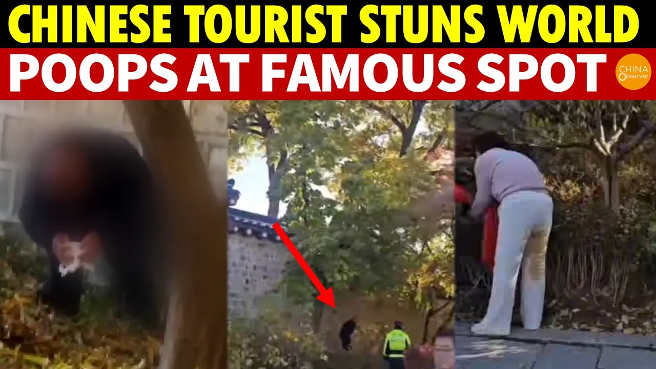 Shocking Scene at Seoul’s Gyeongbokgung Palace: Chinese Tourists Caught Pooping by Ancient Wall
