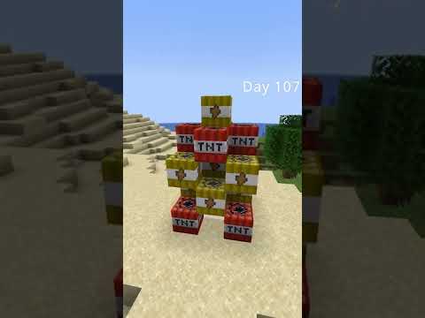 Blowing up tnt everyday untill i get famous day 107 #minecraft #viral #ReverseTeam