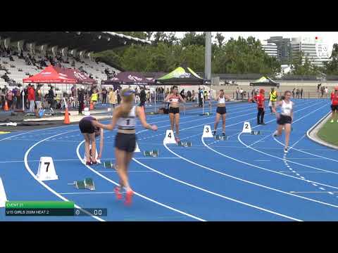 U15 Girls 200m Heat 2: 2021 State Combined Events Championships // LAVicTV