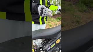 Riding ttr 50 with helmet mount