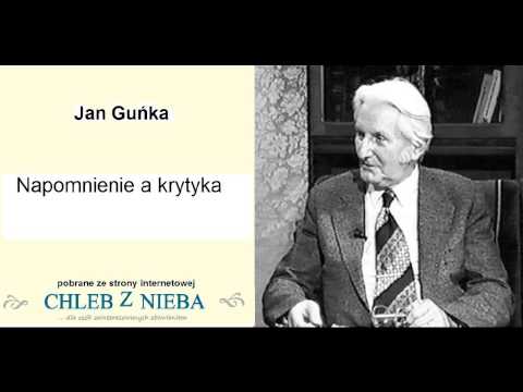 Jan Guńka   Napomnienie a krytyka