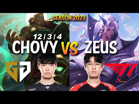 GEN Chovy vs T1 Zeus - Chovy ILLAOI vs YONE Top - KR Ranked