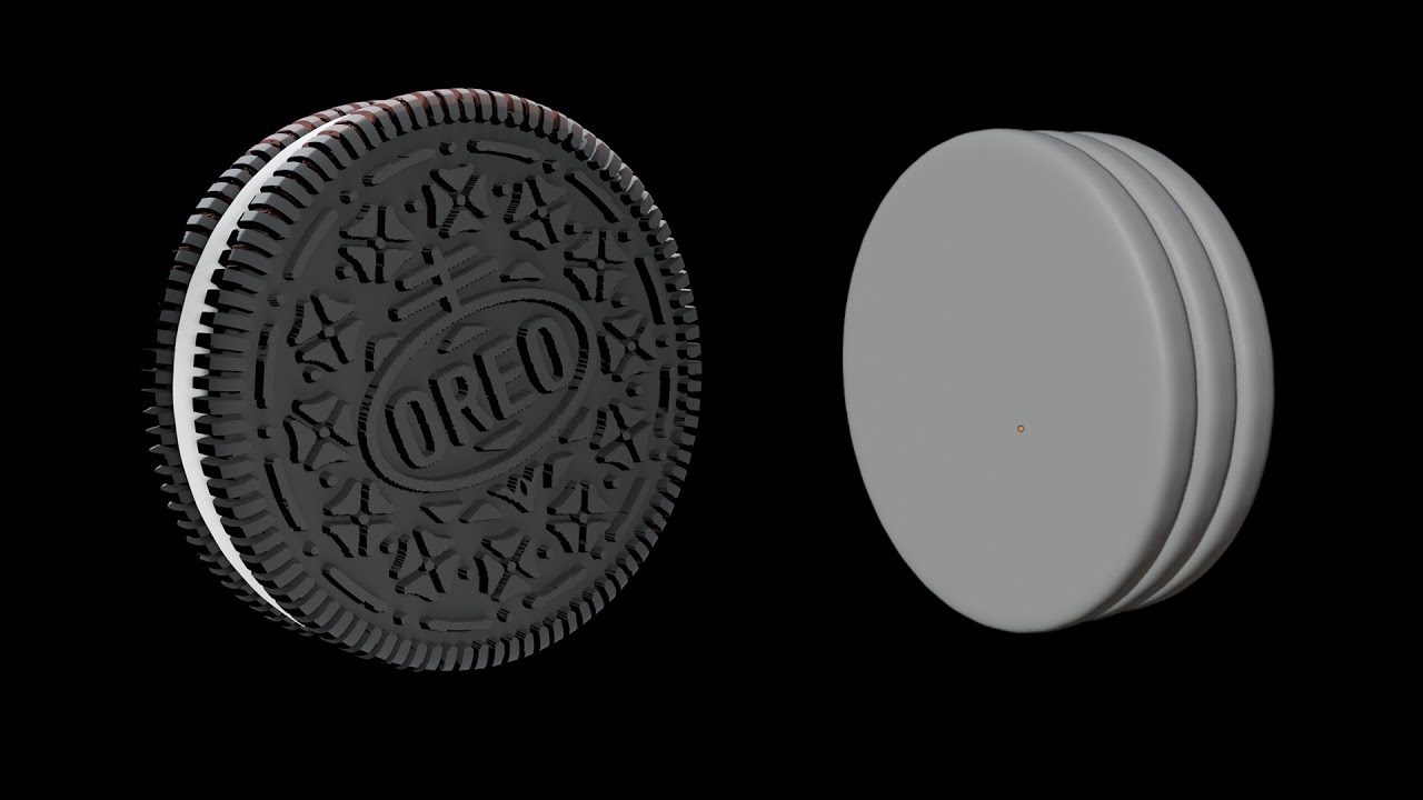 Biscoito Oreo Modelo 3D