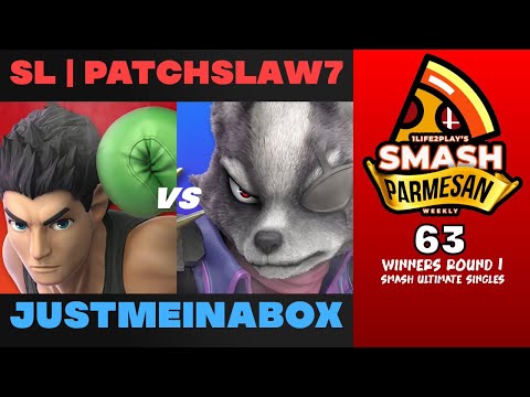 SL | PatchSlaw7 vs Justmeinabox - Ultimate Singles WR 1 Smash Parmesan 62 -- Little Mac vs Wolf