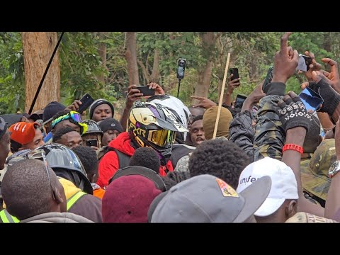 Chaos At Mama Gift's Event As Brayo Biker Crowded By Fans In Embu
