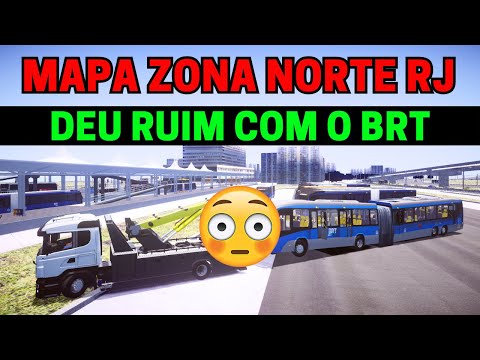 🔴Gameplay Mapa Zona Norte RJ | BRT Vandalizado Quebrou+Guincho+Garagem | Proton Bus Simulator | PBSU