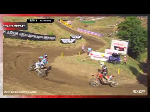 Vialle crash | MX2 Qualifying Race | MXGP of Czech Republic 2022 #MXGP #Motocross