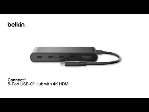 Belkin 5-Port USB-C Hub with 4K HDMI | USB-C Hub for Work & Play