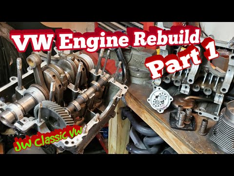 How to Rebuild a VW Air-Cooled Engine "PART 1" Engine Tear down and Inspection | JW Classic VW