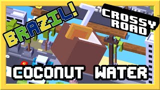 CROSSY ROAD COCONUT WATER Unlock! | NEW Secret Characters of Brazil Update 2016 | iOS Gameplay