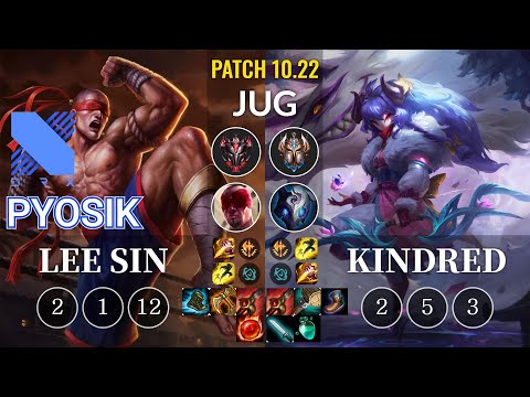 DRX Pyosik Lee Sin vs Kindred Jungle - KR Patch 10.22