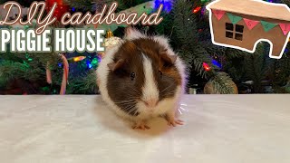 DIY cardboard guinea pig house (8/12 days of Christmas)