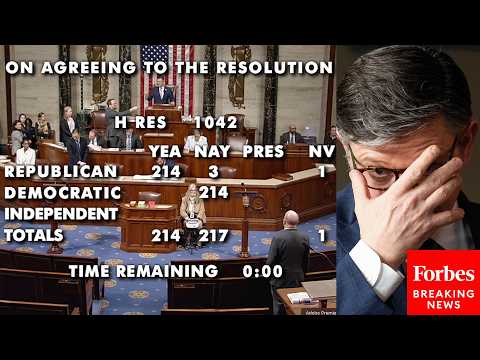 3 Republicans Break With Trump And Johnson, Blocking Bid To Avoid Tariff Votes