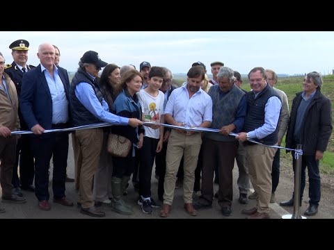 Imágenes del presidente Lacalle Pou en inauguración de rutas en Río Negro