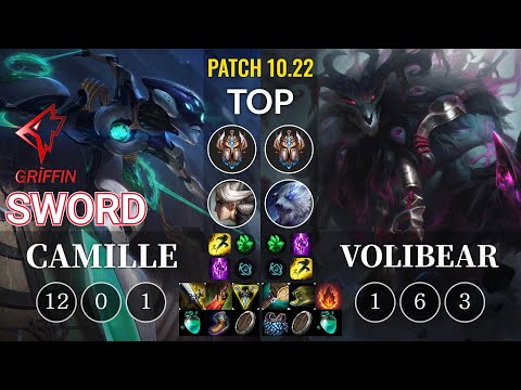 GRF Sword Camille vs Volibear Top - KR Patch 10.22