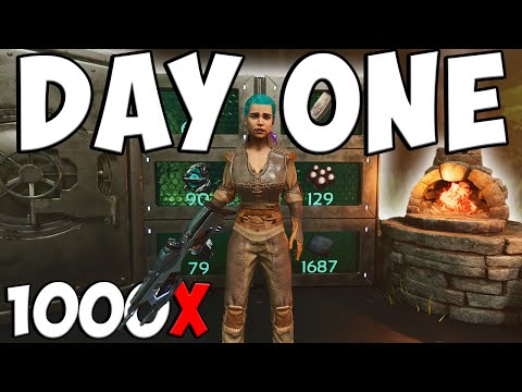 I FOUGHT For Ark’s BEST Base Location DAY 1 On 1000x