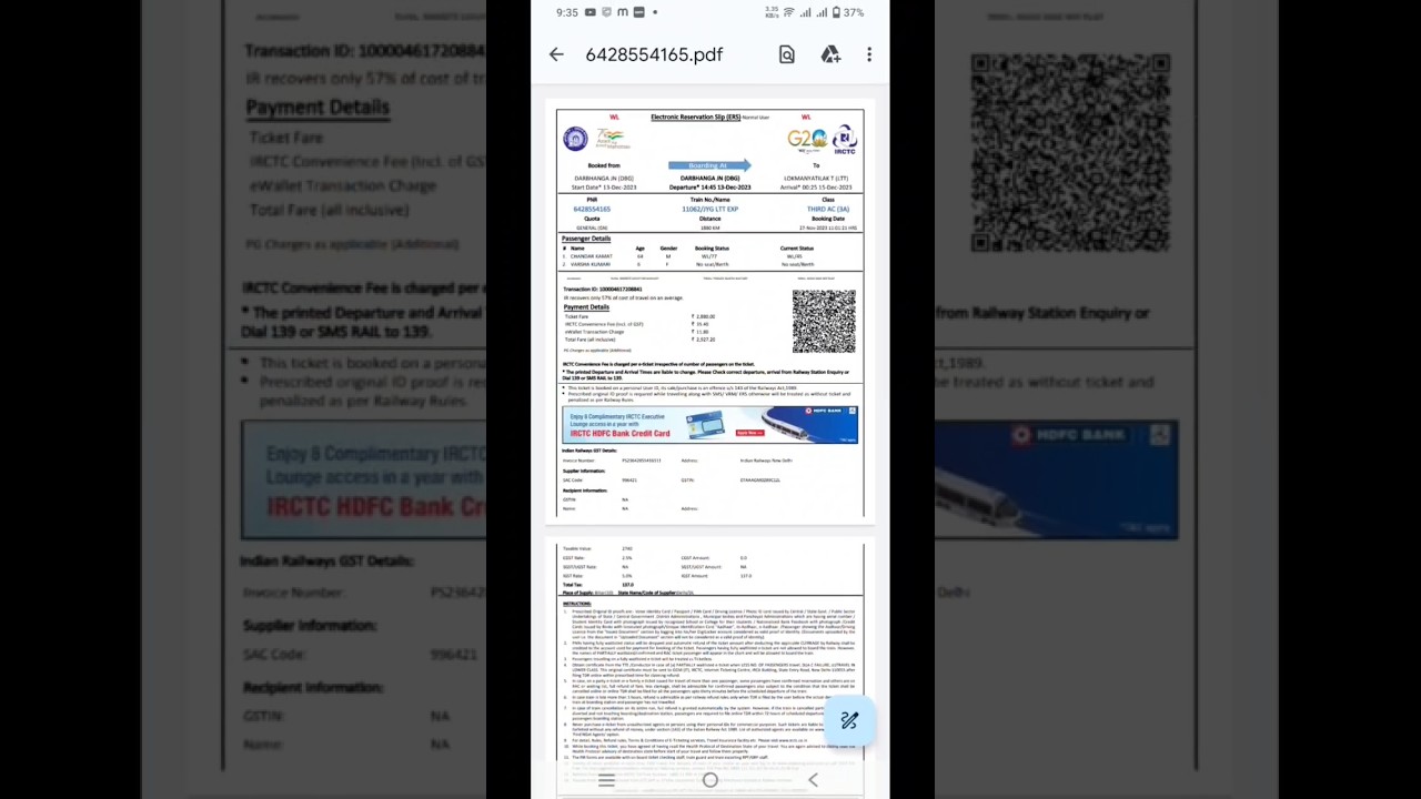 How To Download Train Ticket Pdf From IRCTC 🚆 Train Ticket Download | Shorts