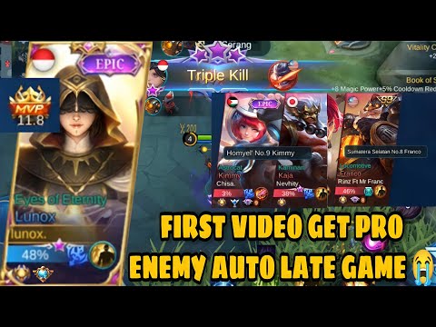 LUNOX GAMEPLAY - MEET PRO ENEMY MAKE HARD GAME - MLBB - LUNOX E