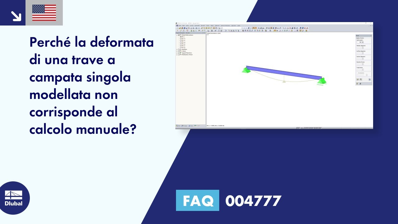 [IT] FAQ 004777 | Perché la deformazione di una trave a campata singola modellata non corrisponde al ...