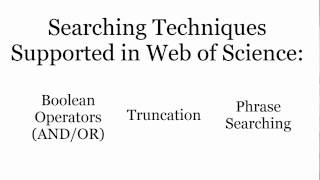 An Introduction to Web of Science