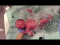 Newborn Babies First Bath In The Hospital
