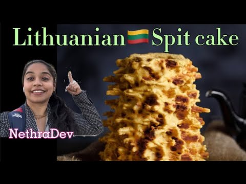 Lithuanian Spit cake 🇱🇹 | Tree cake | Lithuanian Wedding cake 🎂 | Shakotis | Nethra Dev