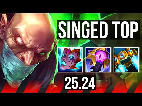 SINGED vs GAREN (TOP) | 6/1/9 | EUW Master | 25.24