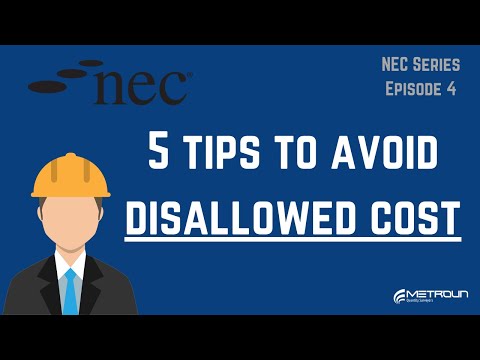 NEC3 & 4 - Disallowed Cost Explained