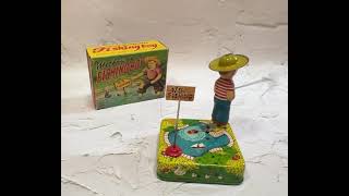Download lagu 50s Linemar Fishing Boy Vintage Tin Toy mp3